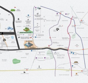 3 BHK Apartment – Map Location View at Smart World 113, Sector 113 - for Sale