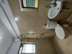 Bathroom in 3 BHK Apartment at The Wadhwa Anmol Fortune, Goregaon West – for Rent