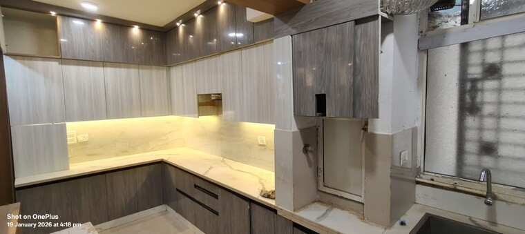 Kitchen, aims-golf-city 3 Bedroom 1450 Sq.Ft. Builder Floor In Sector 75 Noida 10301263