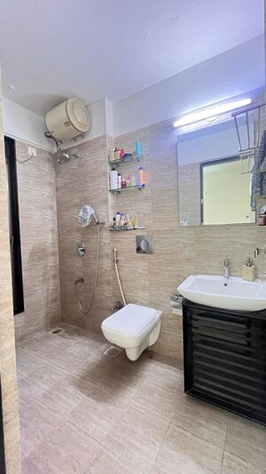 Bathroom in 3 BHK Apartment at Kanakia Levels, Malad East – for Rent