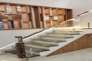 Staircase in 4 BHK Independent House at Mannuthy – for Sale