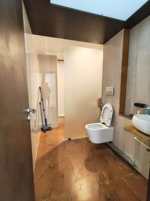 Bathroom in 2 BHK Apartment at Ruparel Ariana, Parel – for Rent