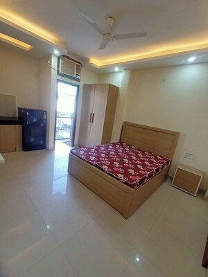Bedroom in 1 BHK Builder Floor at Sushant Lok I – for Rent