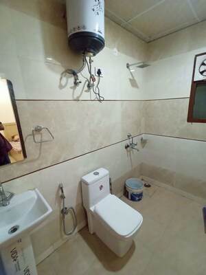 Bathroom in 1 BHK Builder Floor at Sushant Lok I – for Rent