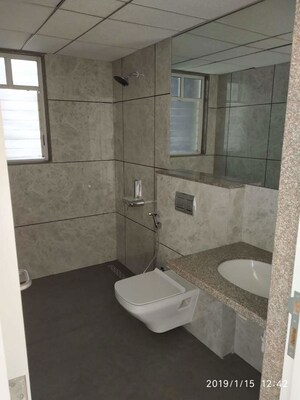 Bathroom in 3 BHK Apartment at Kumar Princetown Royal, Undri – for Rent