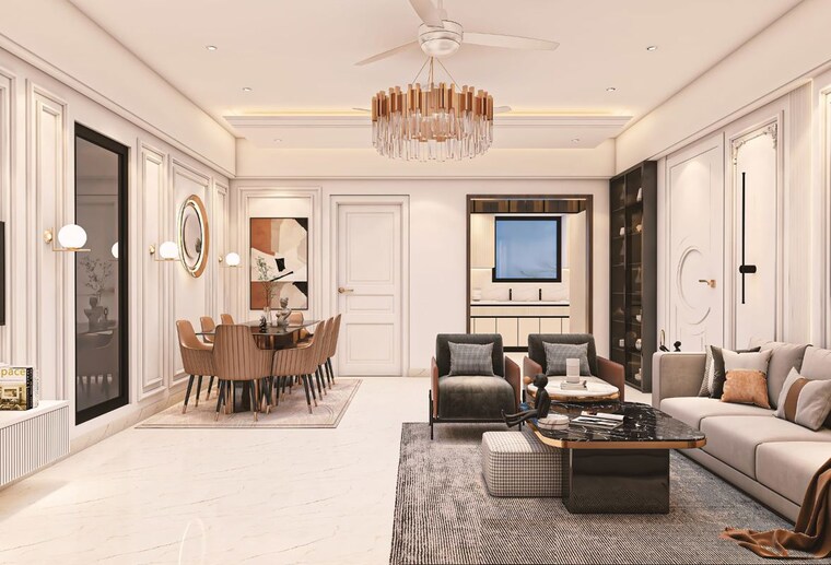 Living Room, alaknanda-maxxus-eden-estate 3 Bedroom 2010 Sq.Ft. Apartment In Ghazipur Zirakpur 10302637