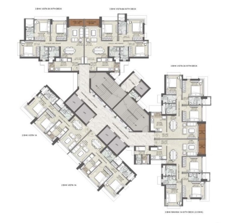 Floor Plan, kalpataru-vienta 3.5 Bedroom 1146 Sq.Ft. Apartment In Kandivali East Mumbai 10300941