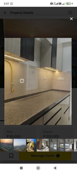 Kitchen in 2 BHK Apartment at Raymond Ten X Habitat, Pokhran Road No Two – for Rent