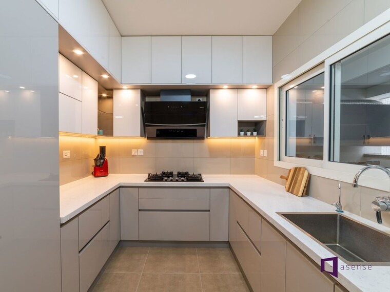 Kitchen, pitampura 3 Bedroom 1000 Sq.Ft. Builder Floor In Pitampura Delhi 10302951
