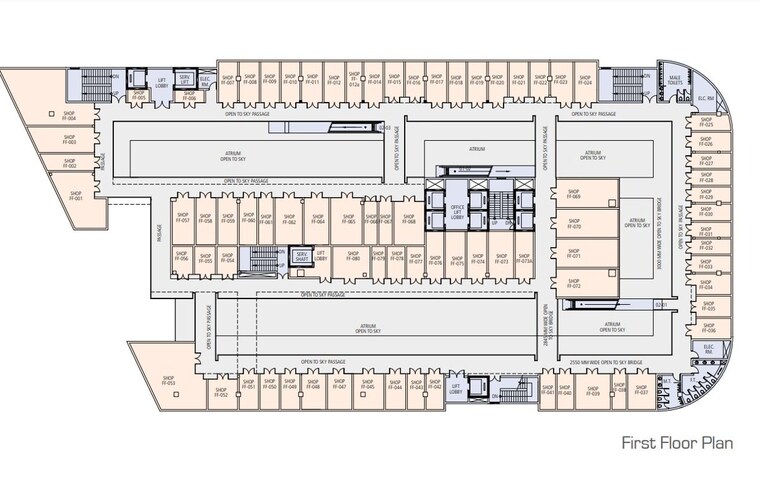 Floor Plan, emaar-mgf-colonnade Commercial Office Space 2750 Sq.Ft. In Sector 66 Gurgaon 10303066