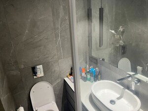 Bathroom in 3 BHK Apartment at Breach Candy – for Rent