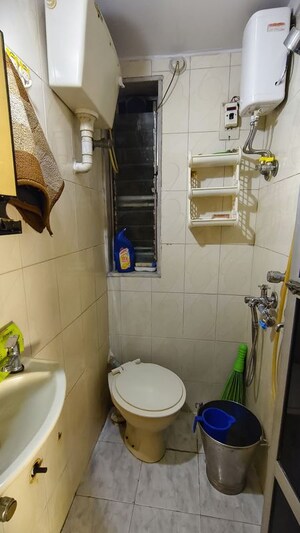 Bathroom in 1 RK Apartment at Gokuldham Complex, Goregaon East – for Rent