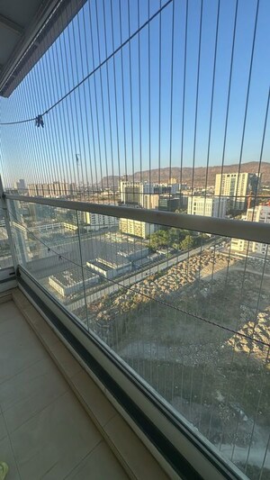 Balcony in 3 BHK Apartment at Newa Bhakti Park, T.T.C. Industrial Area – for Rent