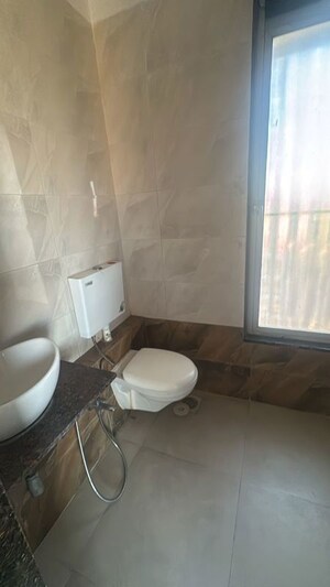 Bathroom in 3 BHK Apartment at Newa Bhakti Park, T.T.C. Industrial Area – for Rent