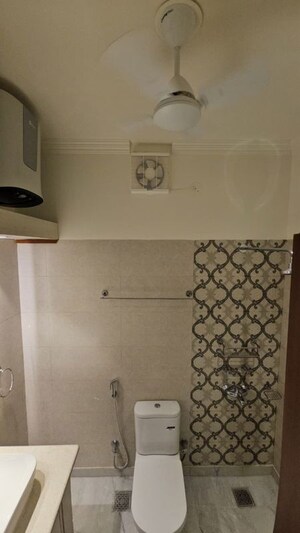 Bathroom in 3 BHK Builder Floor at Panchsheel Park – for Rent