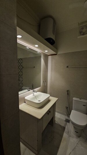 Bathroom in 3 BHK Builder Floor at Panchsheel Park – for Rent