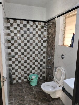 Bathroom in 1 BHK Apartment at Rosa Royale, Ghodbunder Road – for Rent