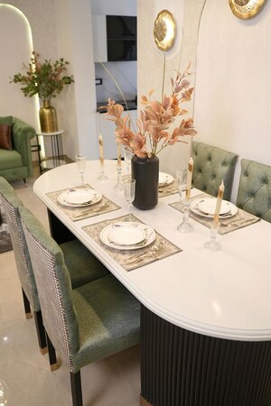 Dining Room in 3 BHK Apartment at Preet Colony – for Sale