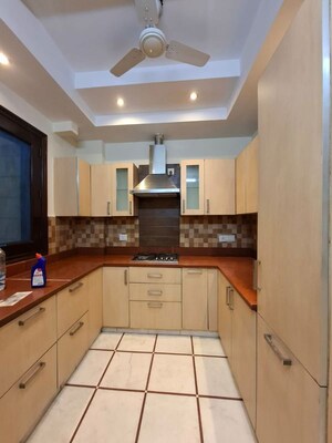 Kitchen in 3 BHK Builder Floor at Greater Kailash – for Rent