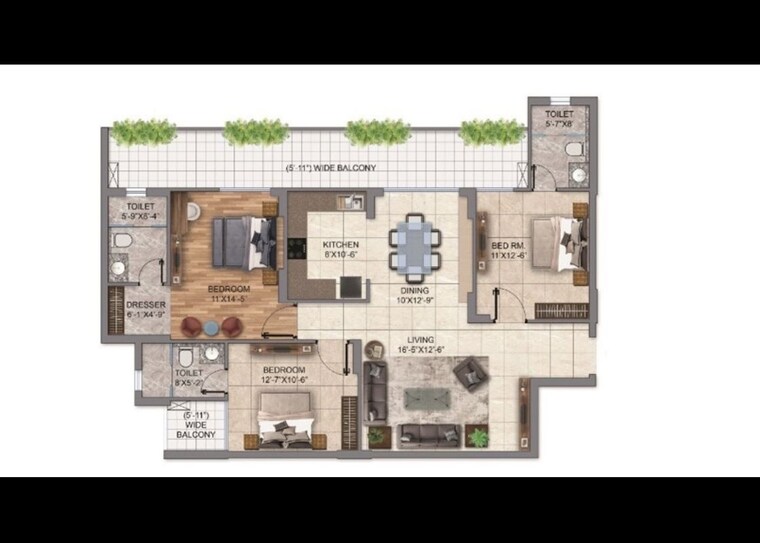 Master Plan, prosper-epic-homes 3 Bedroom 1325 Sq.Ft. Apartment In Sector 89 Faridabad 10303832