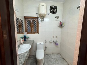 Bathroom in 3 BHK Builder Floor at Shivalik Colony – for Rent