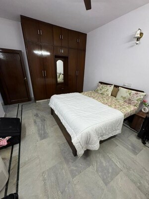 Bedroom in 3 BHK Builder Floor at Shivalik Colony – for Rent