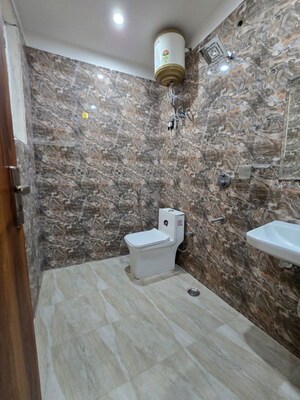 Bathroom in 3 BHK Builder Floor at Chattarpur – for Rent