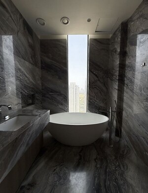 Bathroom in 3 BHK Apartment at Provenance Four Seasons Private Residences, Worli – for Rent