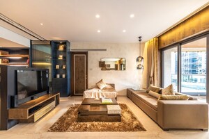 Living Room in 4 BHK Apartment at Sunteck Signia Isles, Bandra Kurla Complex – for Sale