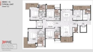 Floor Plan in 3 BHK Apartment at Silverglades The Legacy, Sector 59 – for Sale