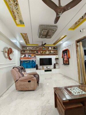 Living Room in 2.5 BHK Apartment at Natu 9 Riviera Hills, Kalwa – for Sale