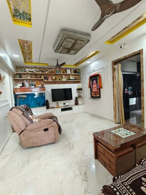 Living Room in 2.5 BHK Apartment at Natu 9 Riviera Hills, Kalwa – for Sale