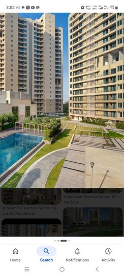 3.5 BHK + Servant Room Apartment For Rent in Ambience Tiverton