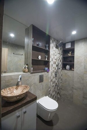 Bathroom in 4 BHK Apartment at Kalpataru Magnus, Bandra East – for Rent