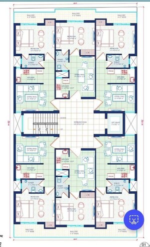 Floor Plan in 1 BHK Apartment at Tapovan – for Sale