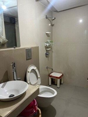 Bathroom in 1 BHK Apartment at Manavsthal Heights, Andheri East – for Rent