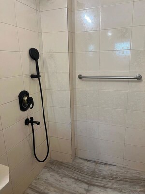 Bathroom in 3 BHK Apartment at Gladioli Apartments, Versova – for Rent