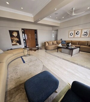 Living Room in 4 BHK Apartment at Tata Petit Towers, Peddar Road – for Rent