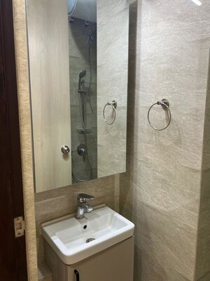 Bathroom in 2 BHK Apartment at Adani Ten BKC, Bandra East – for Rent