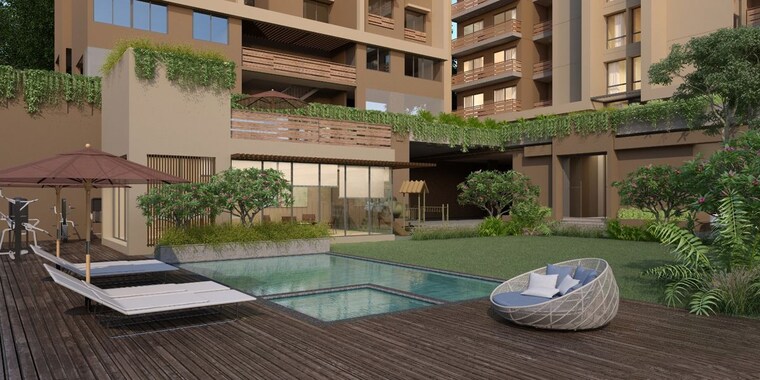 Swimming Pool, arvind-elan 2 Bedroom 836 Sq.Ft. Apartment In Kothrud Pune 10309441