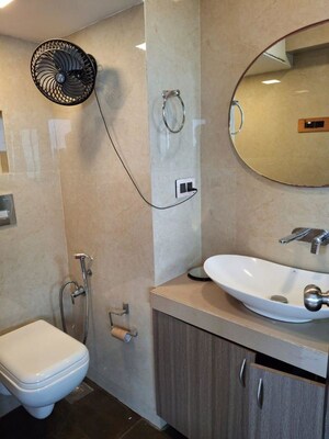 Bathroom in 2 BHK Apartment at Breach Candy – for Rent