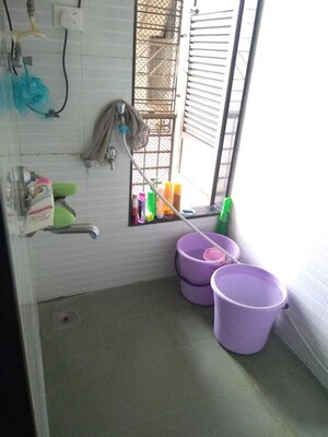 Bathroom in 1 BHK Apartment at Haware Estate, Kasarvadavali – for Rent