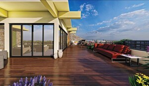 Terrace in 3 BHK Penthouse at Miramar – for Sale