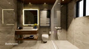 Bathroom in 3 BHK Penthouse at Miramar – for Sale