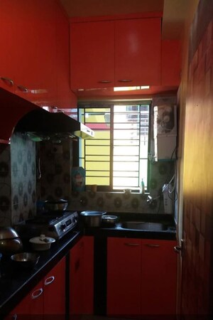 Kitchen in 3 BHK Apartment at Ambey Vatika, Rajarhat – for Rent