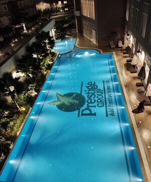 Swimming Pool in 3 BHK Apartment at Prestige Beverly Hills, Kokapet – for Rent