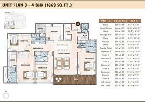 Floor Plan in 3 BHK Apartment at Kala Nagar – for Sale