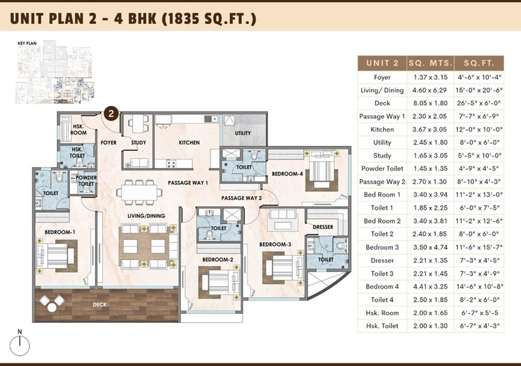 Floor Plan, kala nagar 3 Bedroom 1370 Sq.Ft. Apartment In Kala Nagar Mumbai 10309991