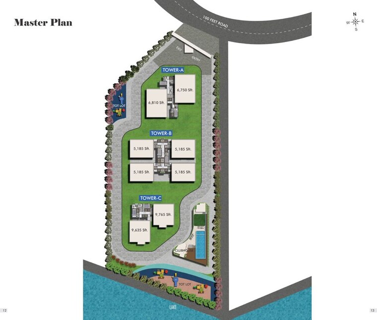 Master Plan, sri-the-marquise 4 Bedroom 5185 Sq.Ft. Apartment In Kokapet Hyderabad 10310221