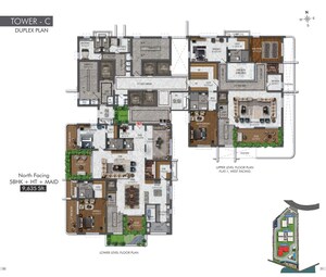 Master Plan in 4 BHK Apartment at Sri The Marquise, Kokapet – for Sale